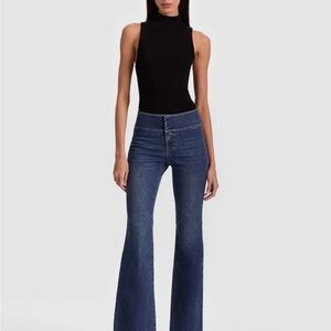 Alice + Olivia Hot Jeans Danica Dark Indigo